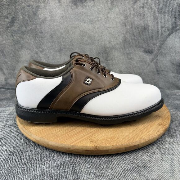 FootJoy Orginals Shoes Mens Size 9.5 White Low Top Golf Spiked Sneakers 45330 main image 11